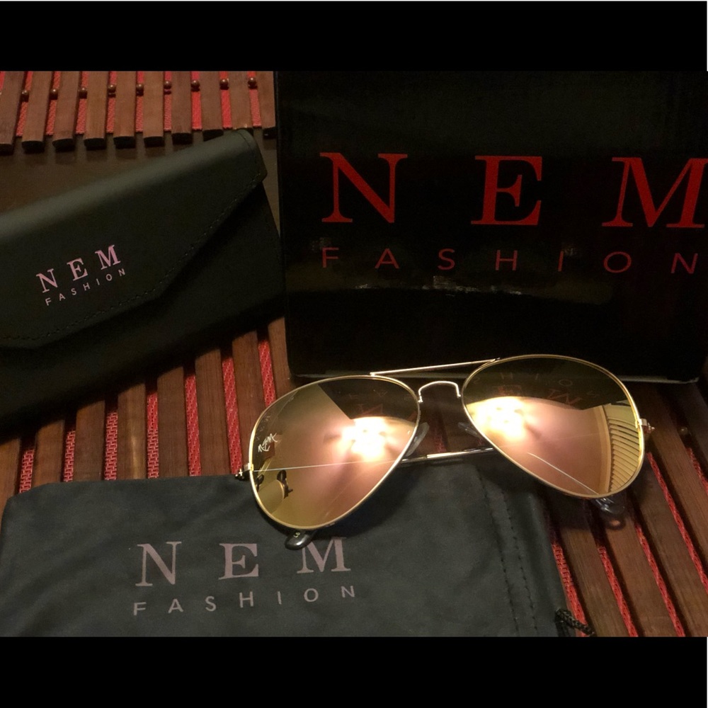 Brand New NEM Summertime Rose Gold Sunglasses